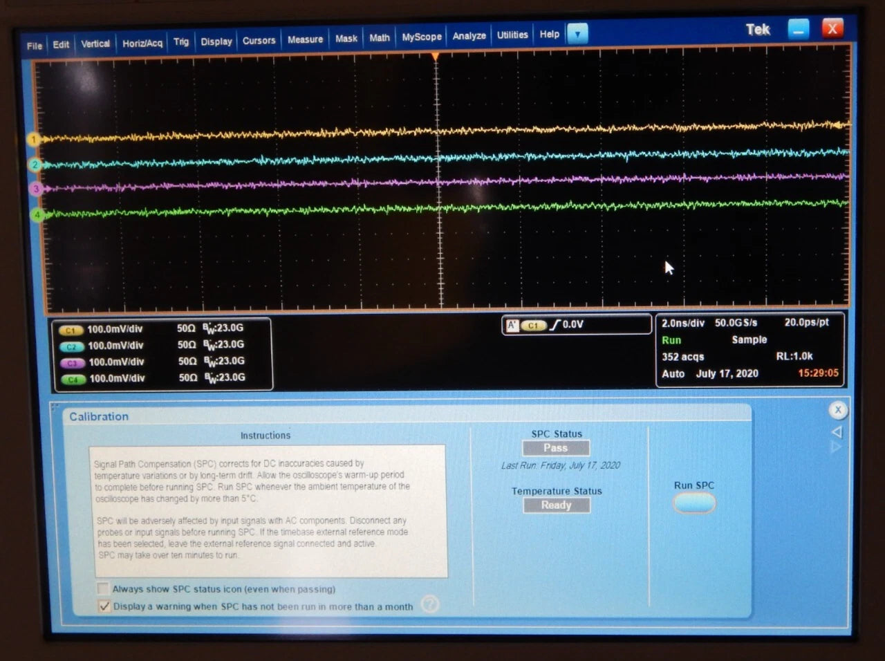 Tektronix DSA73304D 33GHz 100GS/s DSA oscilloscope WIN 10, NIST cal. w/ data Tektronix DSA73304D 33GHz 100GS/s DSA oscilloscope WIN 10, NIST cal. w/ data